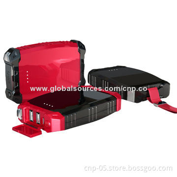 Waterproof Shock-proof Dirt-proof Power Banks with Dual-USB Output, 9,000mAh Capacity
